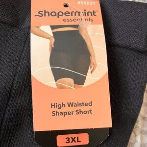 Shapermint Essentials 3XL High Waisted Shaper Shorts Black Seamless NWT